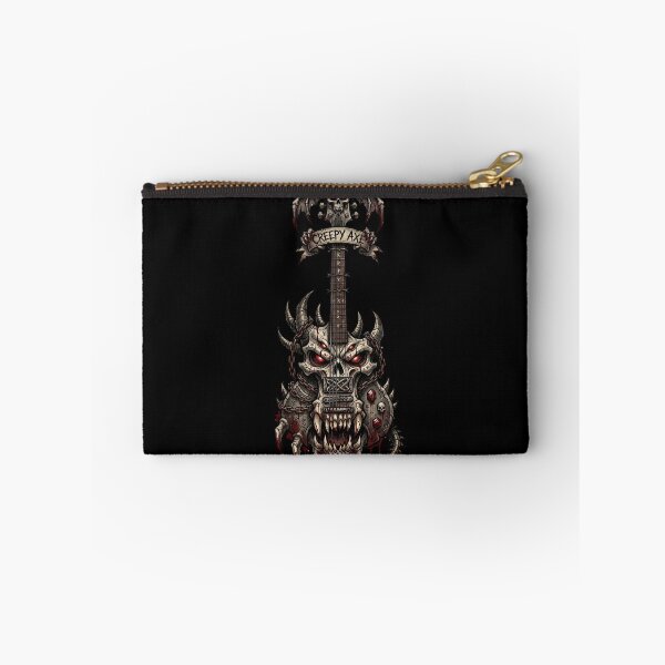 Item preview, Creepy Axe Demon Skull Guitar — Dark Metal Emblem Art designed and sold by David Mateo ArtWorks.