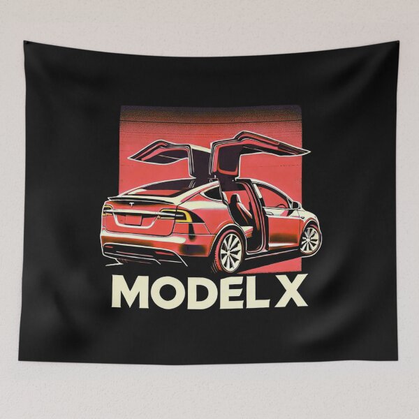 Item preview, Tesla Model X Electric SUV Blueprint Style Design | EV Enthusiast Graphic designed and sold by TEEJAMBOREE.