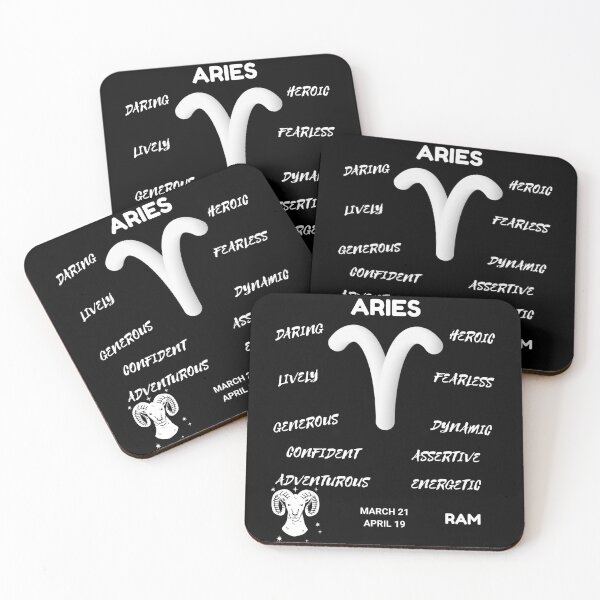 Item preview, Aries Zodiac Sign Astrology Symbol Ram Horoscope (Dark Version) designed and sold by ZODIARA.