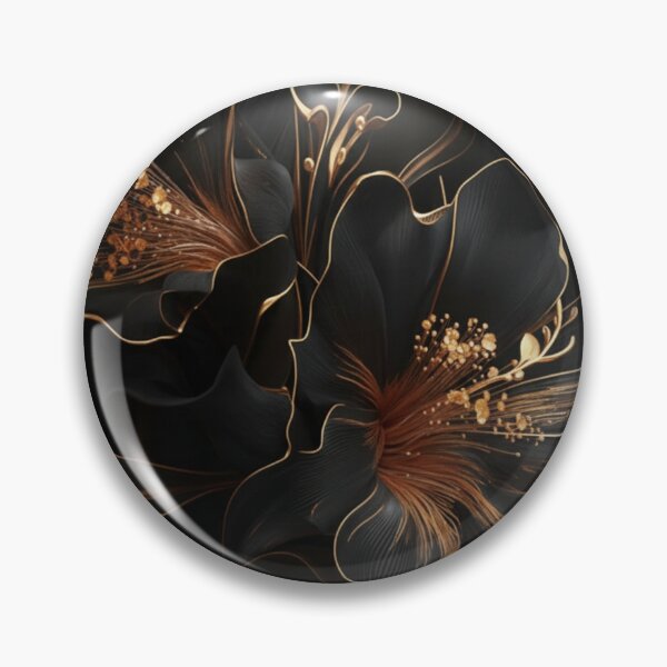 Item preview, Luxurious Botanical Art -  Midnight Gold Floral Elegance designed and sold by MiraLumeStudio.