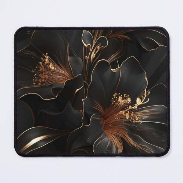 Item preview, Luxurious Botanical Art - Midnight Gold Floral Elegance designed and sold by MiraLumeStudio.