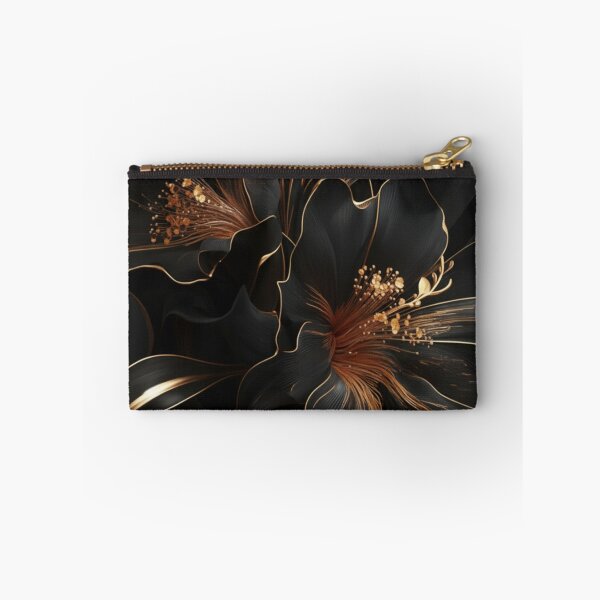 Item preview, Luxurious Botanical Art -  Midnight Gold Floral Elegance designed and sold by MiraLumeStudio.