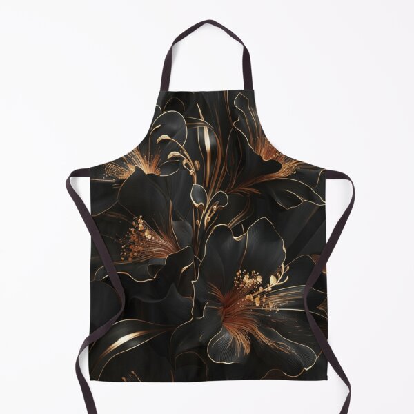 Item preview, Luxurious Botanical Art - Midnight Gold Floral Elegance designed and sold by MiraLumeStudio.