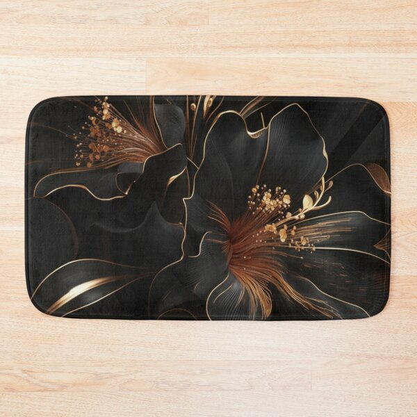 Item preview, Luxurious Botanical Art -  Midnight Gold Floral Elegance designed and sold by MiraLumeStudio.