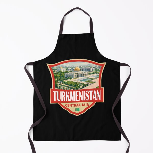 Item preview, Turkmenistan Illustration Retro Badge designed and sold by KrisSidDesigns.