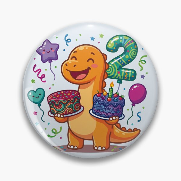 Item preview, Cute Orange Sauropod Dinosaur Second Birthday Party designed and sold by Tronstell.