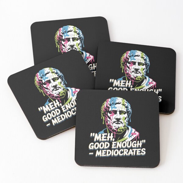 Item preview, Mediocrates Funny Greek Philosopher Meme About Being Good Enough designed and sold by Redgiant87x.
