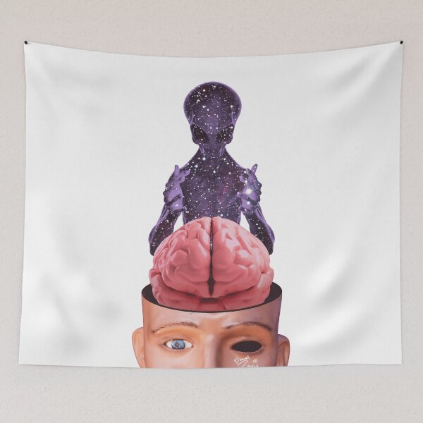 Item preview, Dark conceptual alien surreal collage designed and sold by danielrospad.
