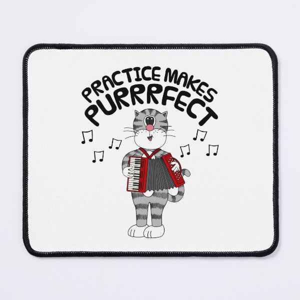 Item preview, Cat Playing Accordion, Practice Makes Purrrfect, Folk Musician designed and sold by doodlerob.