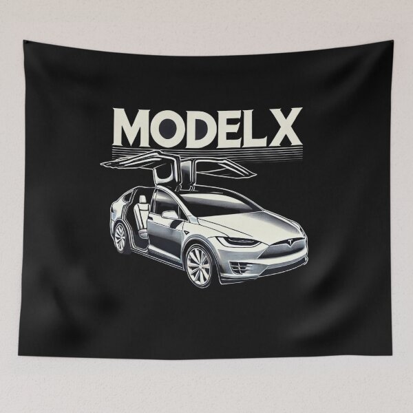 Item preview, Tesla Model X Electric SUV Blueprint Style Design | EV Enthusiast Graphic designed and sold by TEEJAMBOREE.