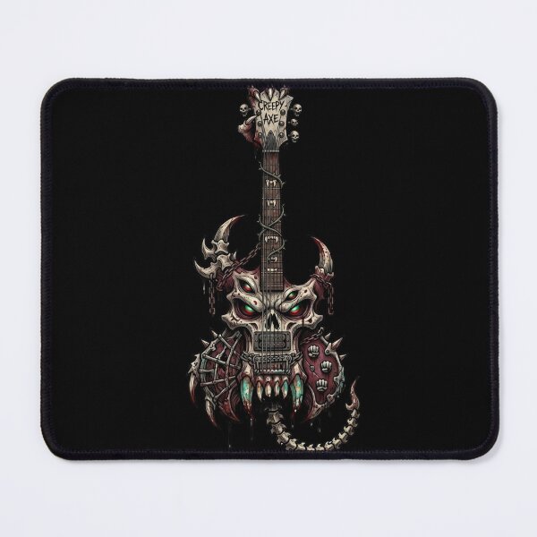 Item preview, Creepy Axe Skull Guitar Tentacles — Organic Dark Rock Art designed and sold by David Mateo ArtWorks.