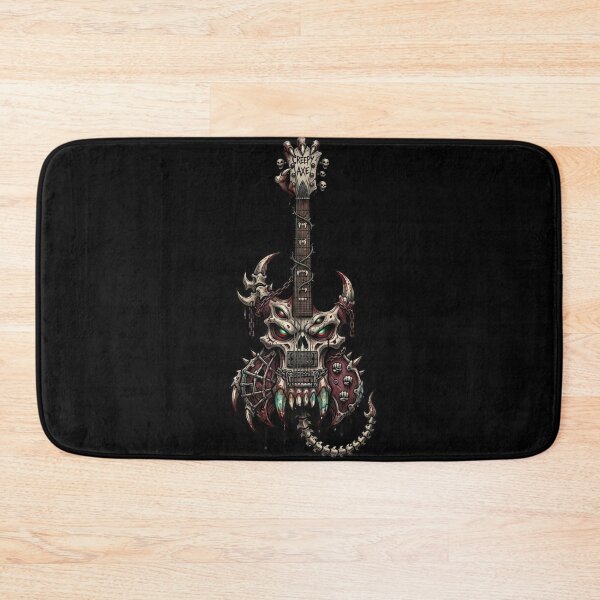 Item preview, Creepy Axe Skull Guitar Tentacles — Organic Dark Rock Art designed and sold by David Mateo ArtWorks.
