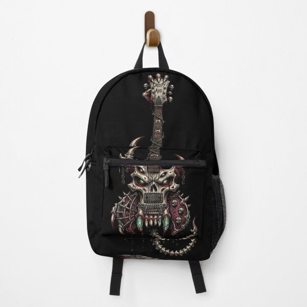 Item preview, Creepy Axe Skull Guitar Tentacles — Organic Dark Rock Art designed and sold by David Mateo ArtWorks.