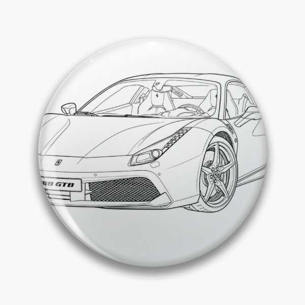 Item preview, ferrari line art designed and sold by TrackHead.