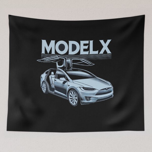 Item preview, Tesla Model X Electric SUV Blueprint Style Design | EV Enthusiast Graphic designed and sold by TEEJAMBOREE.