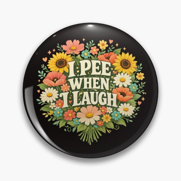 Item preview, I Pee When I Laugh Floral Vintage designed and sold by FrameFlow.