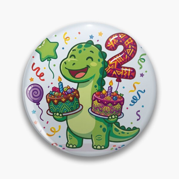 Item preview, Cute Green Sauropod Dinosaur Second Birthday Party designed and sold by Tronstell.