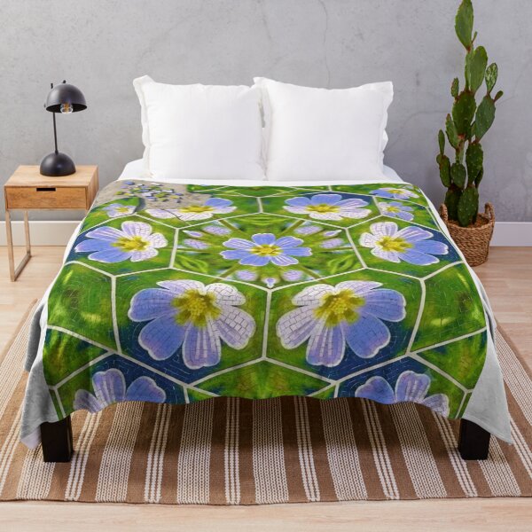 Item preview, Floral Mosaic Hexagon Geometric Nature Pattern designed and sold by AirCrayons27.