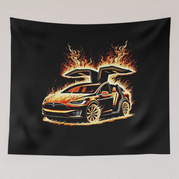 Item preview, Tesla Model X Electric SUV Blueprint Style Design | EV Enthusiast Graphic designed and sold by TEEJAMBOREE.