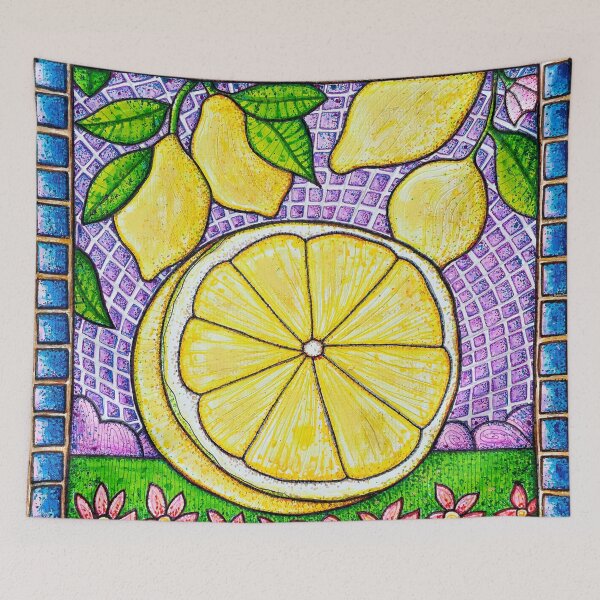 Item preview, Italian Lemon Solar Plexus Chakra Healing Art designed and sold by kpalana.