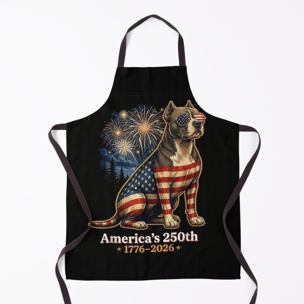 Item preview, Patriotic Pitbull Dog America 250th Anniversary Happy 4th Of July 1776 2026 designed and sold by Taniyah Gomes.