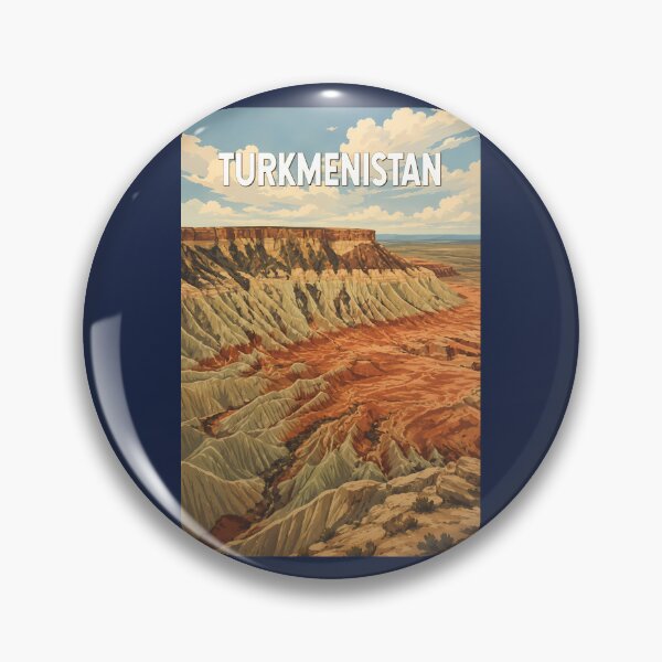 Item preview, Turkmenistan Illustration Travel Art Vintage designed and sold by KrisSidDesigns.