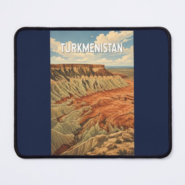 Item preview, Turkmenistan Illustration Travel Art Vintage designed and sold by KrisSidDesigns.