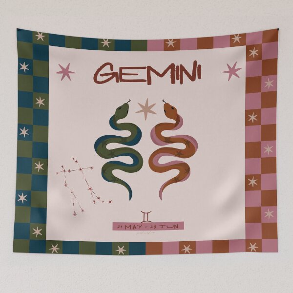 Item preview, Gemini Zodiac – Celestial Astrology Illustration  designed and sold by prikanashiro.