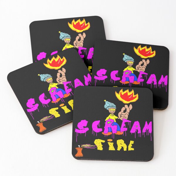 Item preview, Scream Fire Streetwear Graffiti Pixel Art designed and sold by RetroRlx.