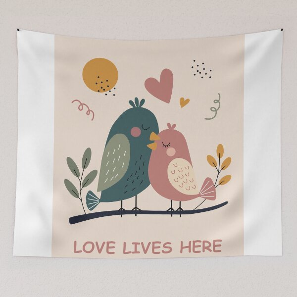 Item preview, Cute Love Birds Decor, Nursery Art designed and sold by Studio pod Burom.