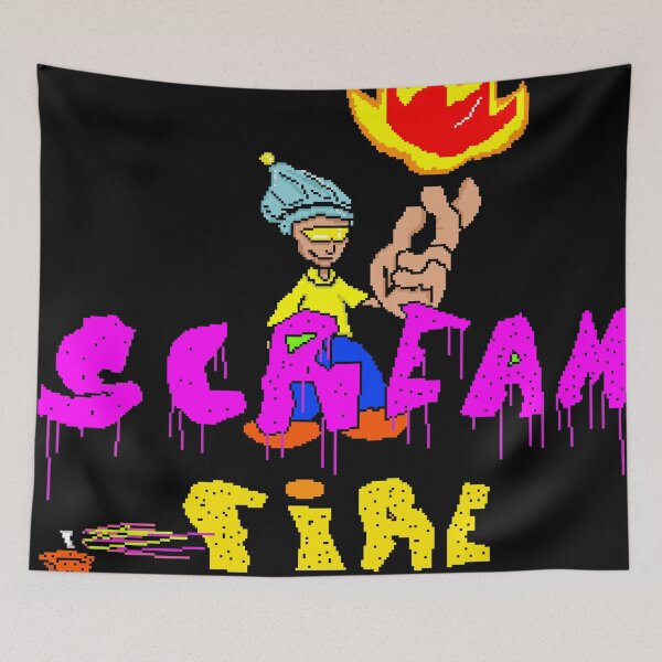 Item preview, Scream Fire Streetwear Graffiti Pixel Art designed and sold by RetroRlx.