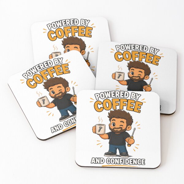 Item preview, Funny DIY Dad Shirt Powered By Coffee And Confidence designed and sold by PINK FREE.