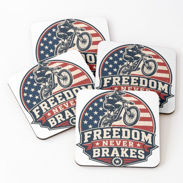 Item preview, Freedom Never Brakes Patriotic Mountain Bike MTB Racing designed and sold by shemodas.