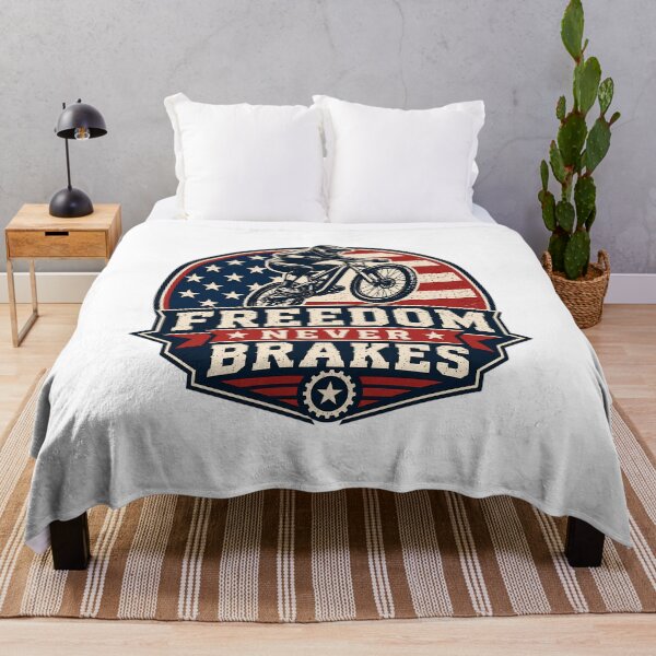 Item preview, Freedom Never Brakes Patriotic Mountain Bike MTB Racing designed and sold by shemodas.