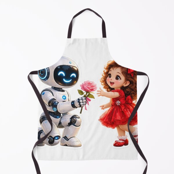 Item preview, Cute robot and girl designed and sold by Dustfairy9876.