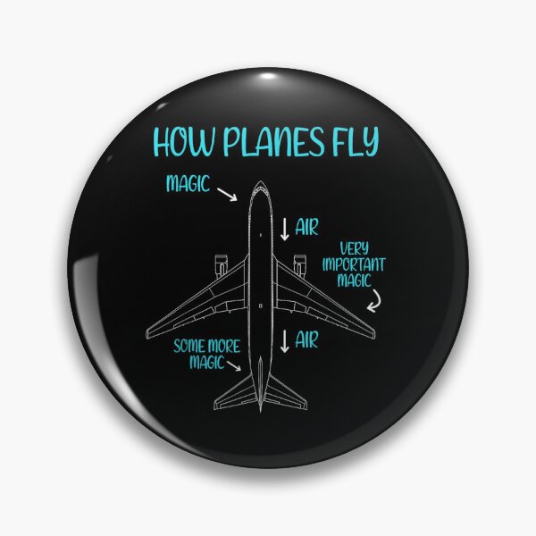 Item preview, Funny How Planes Fly Magic Air Airplane Engineer Pilot Aviation Humor designed and sold by Serene woods.