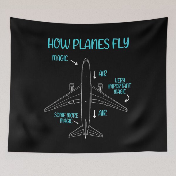 Item preview, Funny How Planes Fly Magic Air Airplane Engineer Pilot Aviation Humor designed and sold by Serene woods.