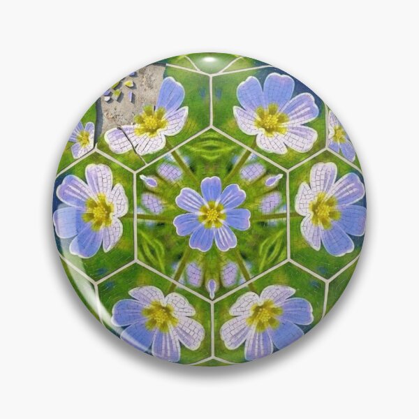 Item preview, Floral Mosaic Hexagon Geometric Nature Pattern designed and sold by AirCrayons27.