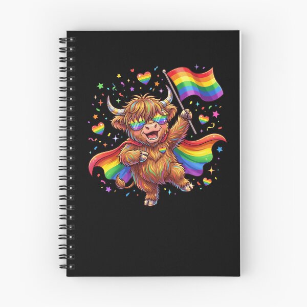 Item preview, Highland Cow Rainbow Flag LGBTQ Pride Supporter designed and sold by snowry.