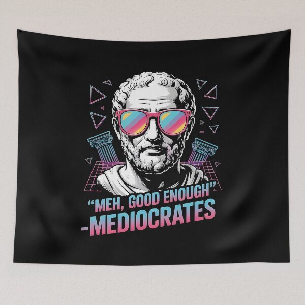 Item preview, Mediocrates Clever Greek Meme for Philosophy Lovers designed and sold by Redgiant87x.