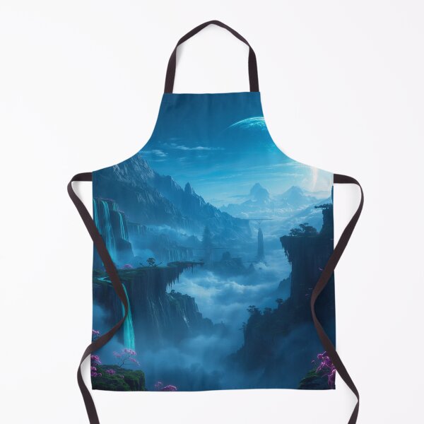 Item preview, Celestial Waterfall Mountains Fantasy Sci-Fi Landscape designed and sold by Luminous Wilds.