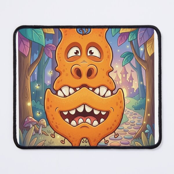 Item preview, Toothy Orange Monster in Forest designed and sold by AirCrayons27.
