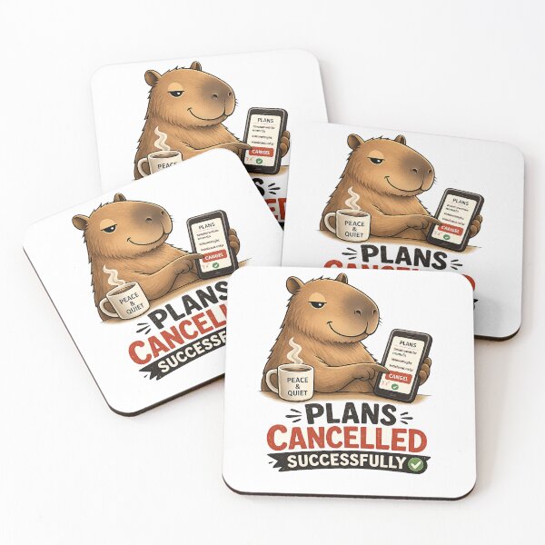 Item preview, Plans Cancelled Successfully Capybara – Funny Introvert Meme designed and sold by Ermicioi.