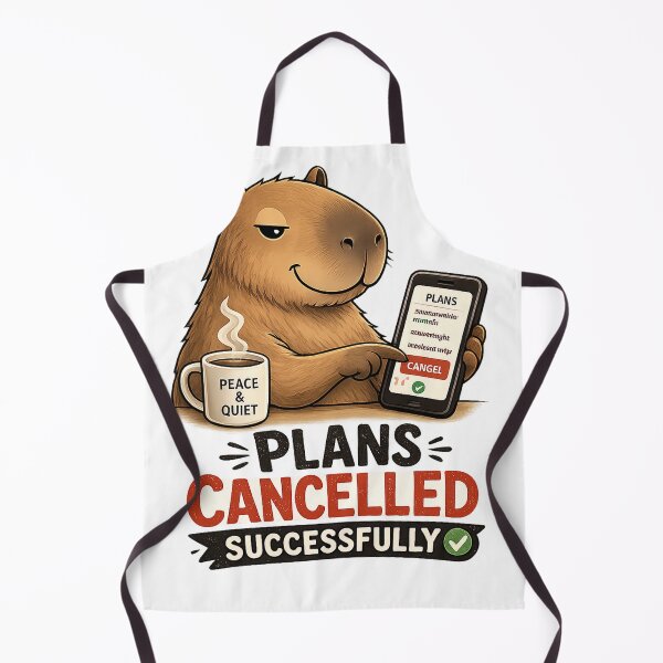 Item preview, Plans Cancelled Successfully Capybara – Funny Introvert Meme designed and sold by Ermicioi.
