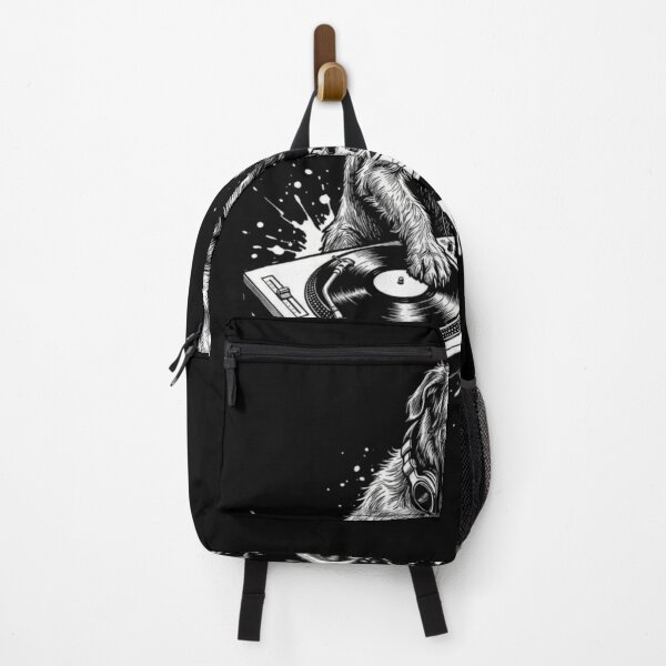 Item preview, Cool DJ Dog Wearing Headphones Playing Vinyl Records Music Splatter Art designed and sold by Serene woods.