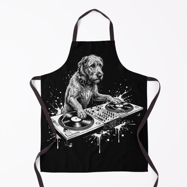 Item preview, Cool DJ Dog Wearing Headphones Playing Vinyl Records Music Splatter Art designed and sold by Serene woods.