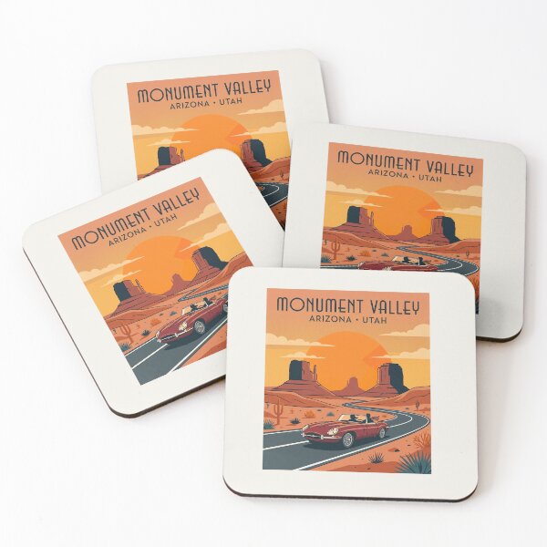 Item preview, Monument Valley Roadster Classic Car Vintage Travel Poster designed and sold by RetroRewind Studio.