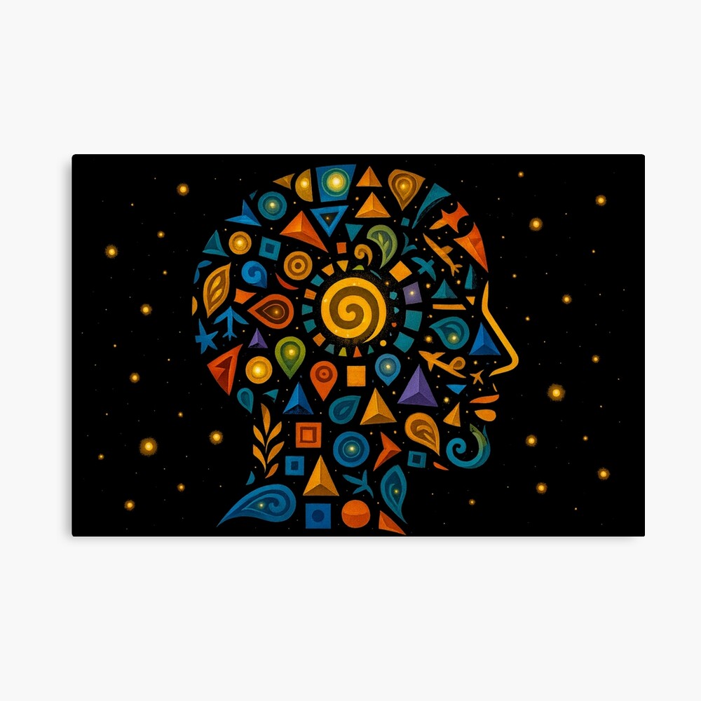 Celestial Geometric Mind: One Design, On Everything — Canvas Print