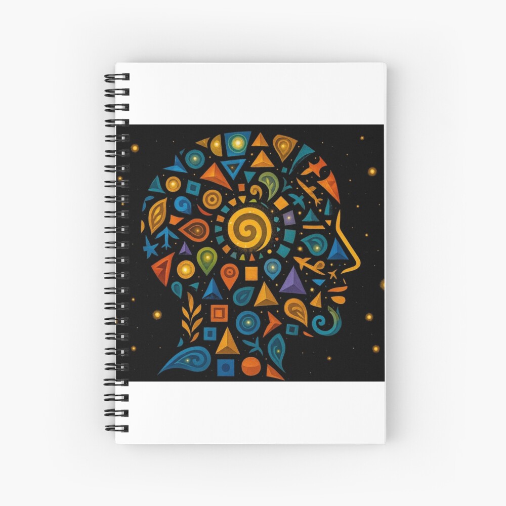 Celestial Geometric Mind: One Design, On Everything — Spiral Notebook