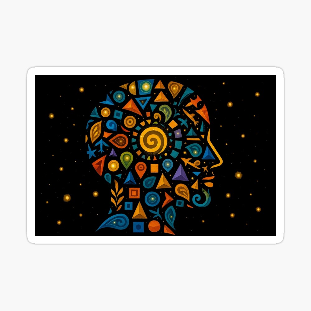 Celestial Geometric Mind: One Design, On Everything — Sticker